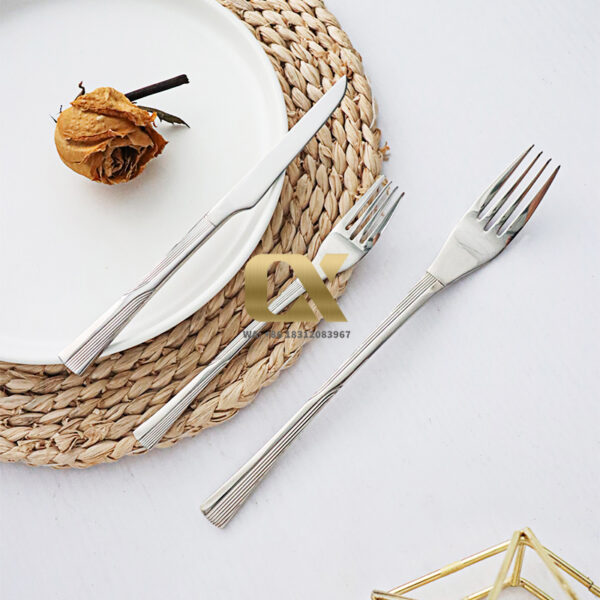 stainless steel cutlery and utensil sets in high mirror polished