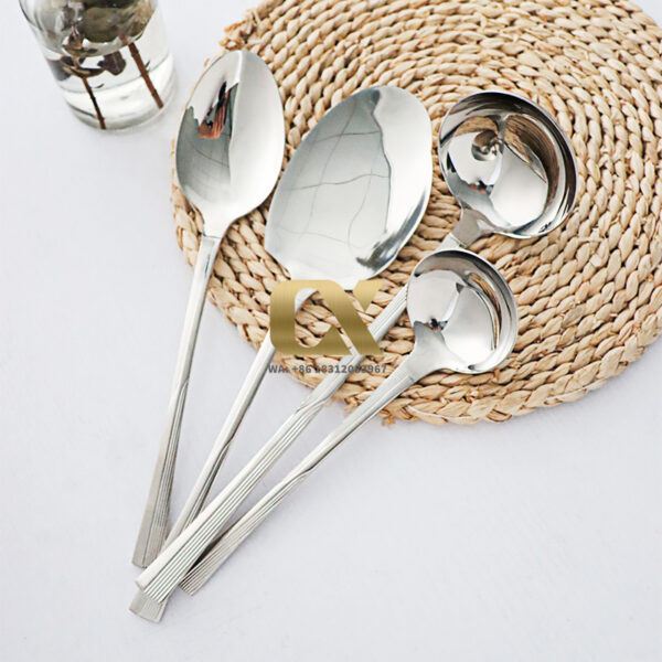 stainless steel cutlery and utensil sets in high mirror polished
