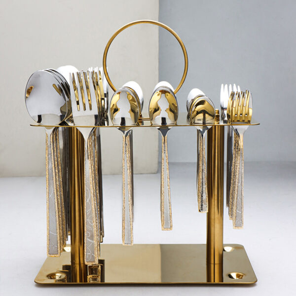 high end mirror finishing stainless steel cutlery rack