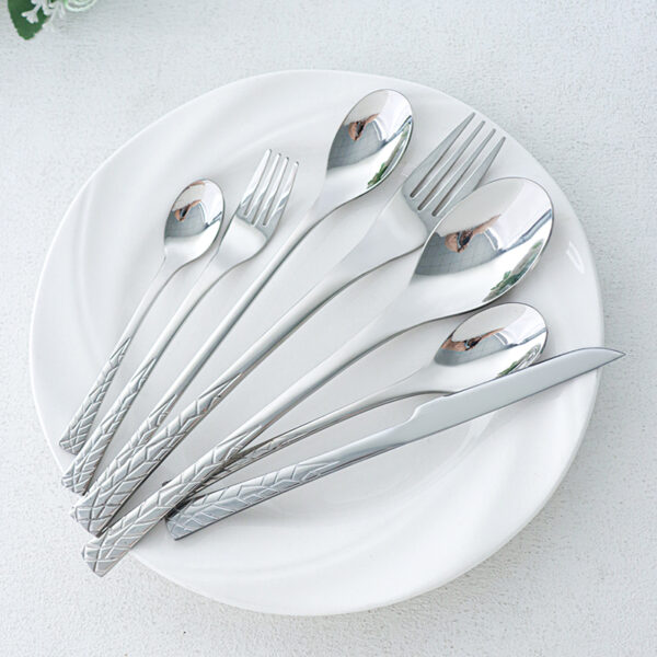 high mirror polished non magnetic stainless steel cutlery and utensil set